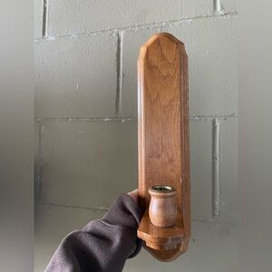 Wooden Wall Candle Holder sconce